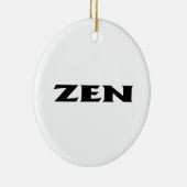 Zen zwart wit rond keramisch ornament (Rechts)