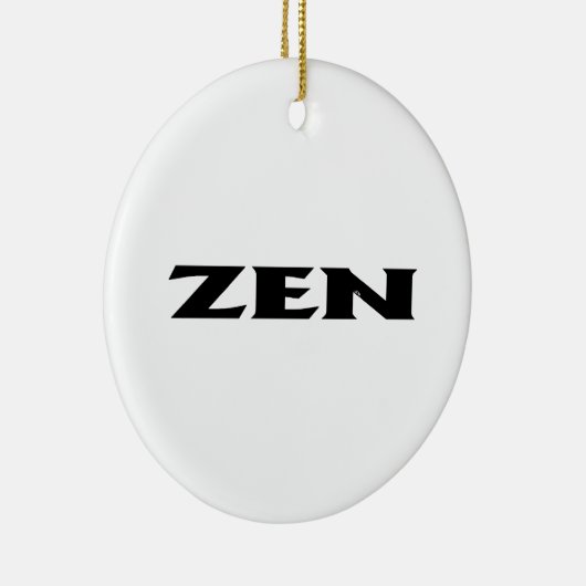 Zen zwart wit rond keramisch ornament (Rechts)