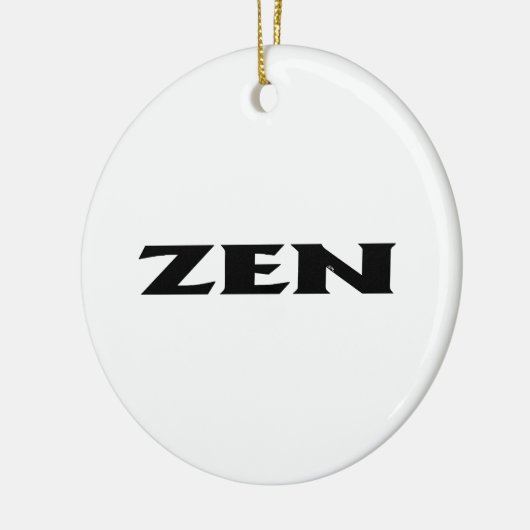 Zen zwart wit rond keramisch ornament (Links)