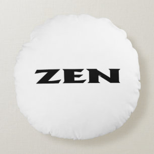 Zen zwart wit rond poly gooi kussen