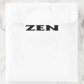 Zen zwart wit ronde grote stickers (Tas)