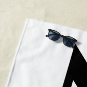 Zen zwart wit strandlaken (In situ)