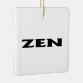 Zen zwart wit vierkant keramisch ornament (Rechts)