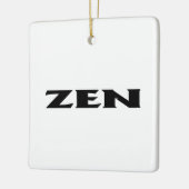 Zen zwart wit vierkant keramisch ornament (Links)