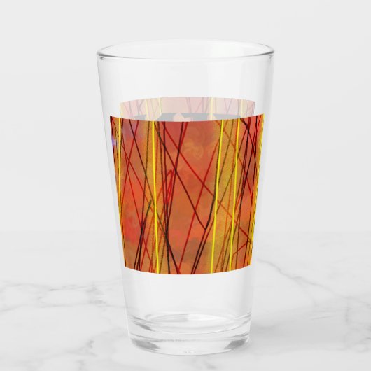 Zen zwarte draad glas tumbler (Achterkant)