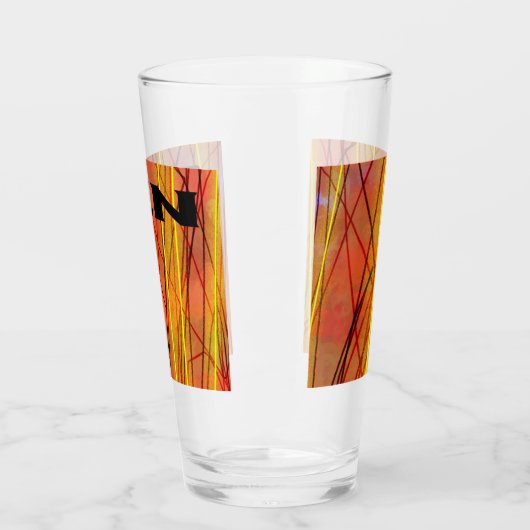 Zen zwarte draad glas tumbler (Links)