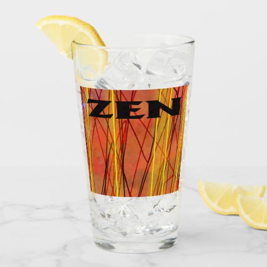 Zen zwarte draad glas tumbler (Voorkant ijs)