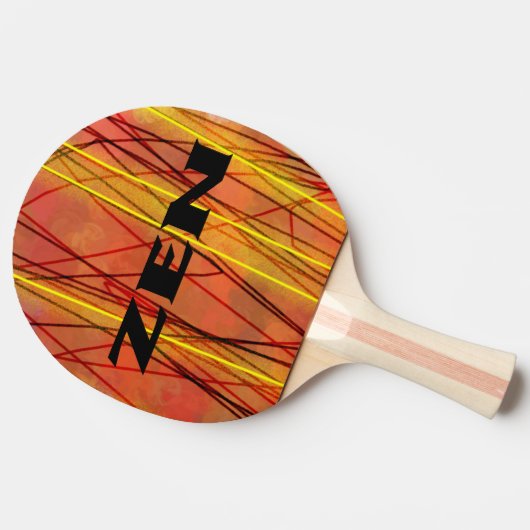 Zen zwarte draad ping pong paddle tafeltennisbatje (Zijkant)