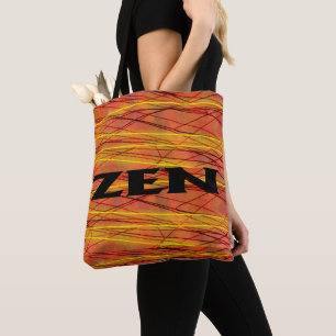 Zen zwarte draad schouderschouder canvas tas