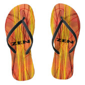 Zen zwarte draad teenslippers (Voetbed)