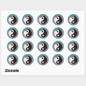 Zen Zwarte en Witte Koekje Ronde Sticker (Vel)