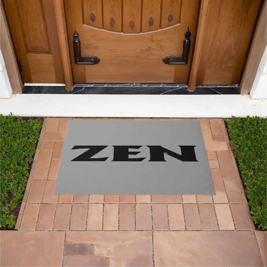 Zen zwarte grijze deurmat (Buiten)
