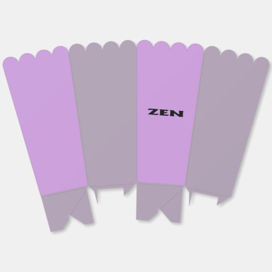 Zen zwarte lila popcorn dozen bedankdoosjes (Ongevouwen)