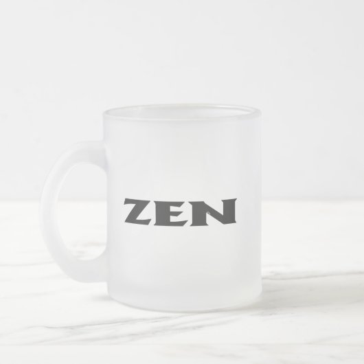 Zen zwarte matte mok (Links)