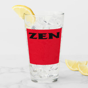 Zen zwarte rode glazen tumbler