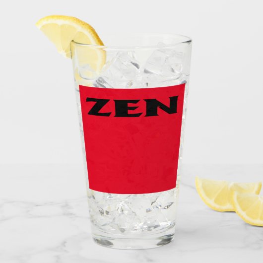 Zen zwarte rode glazen tumbler (Voorkant ijs)