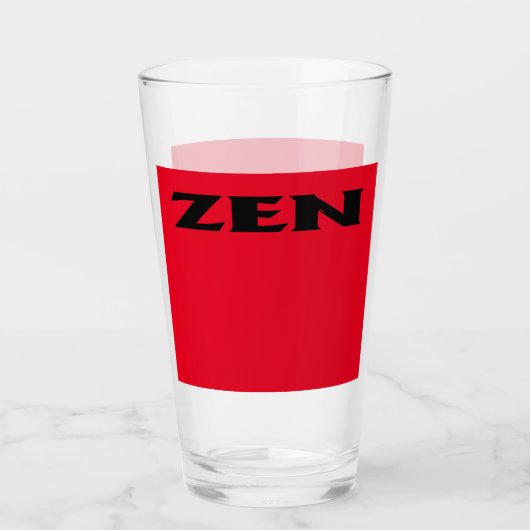 Zen zwarte rode glazen tumbler (Voorkant)