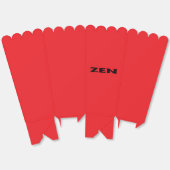 Zen zwarte rode popcorn dozen bedankdoosjes (Ongevouwen)