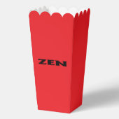 Zen zwarte rode popcorn dozen bedankdoosjes (Voorkant)