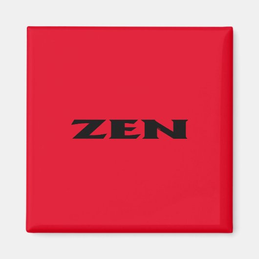 Zen zwarte rode vierkante magneet (Voorkant)