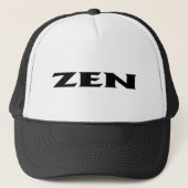 Zen zwarte trucker hoed pet (Voorkant)