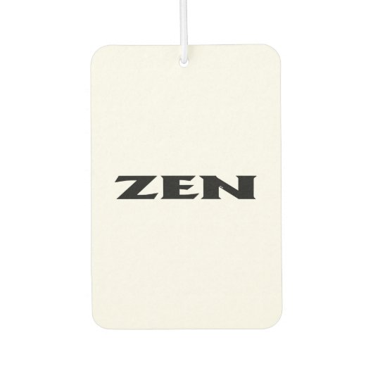 Zen zwarte witte auto luchtverfrisser (Voorkant)