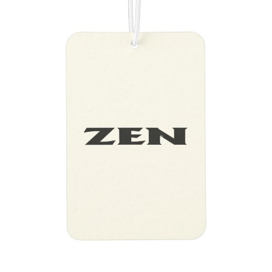 Zen zwarte witte auto luchtverfrisser (Achterkant)