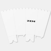 Zen zwarte witte popcorn dozen bedankdoosjes (Ongevouwen)