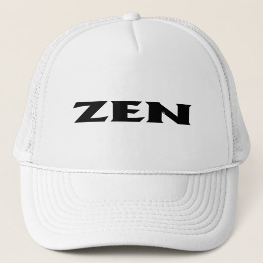 Zen zwarte witte schuim trucker hoed pet (Voorkant)