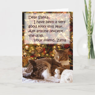 Zena onder de boomkerstkaart feestdagen kaart