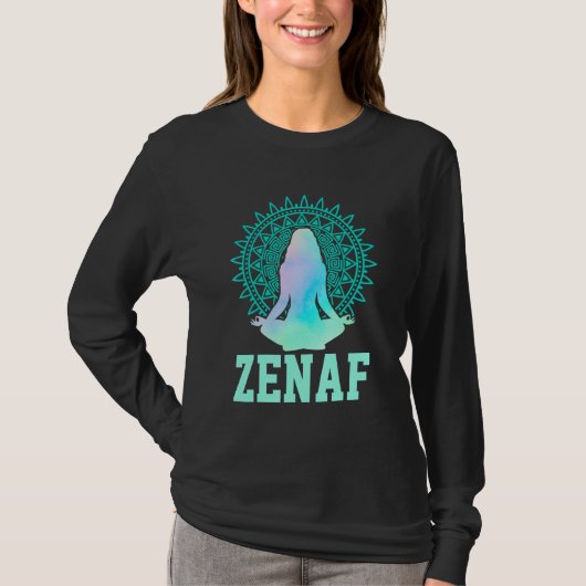 Zenaf Fitness Yoga Instructor Yoga   Exercise Medi T-shirt (Voorkant)