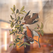 Zenaida-dove van Audubon op boomtak Raamsticker (Vel 2)