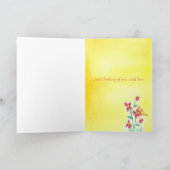 Zend je zonneschijn en denk aan je liefde kaart (Binnen)