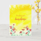 Zend je zonneschijn en denk aan je liefde kaart (Gele Bloem)