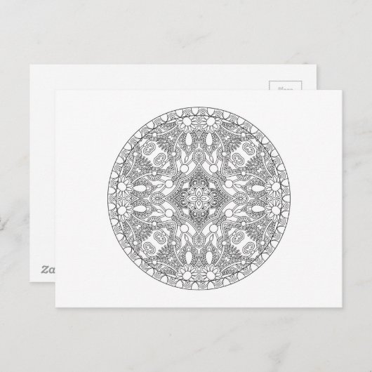 Zendala Design Briefkaart (Voorkant / Achterkant)