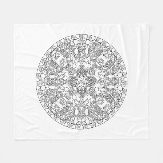 Zendala Design Fleece Deken (Voorkant (Horizontaal))