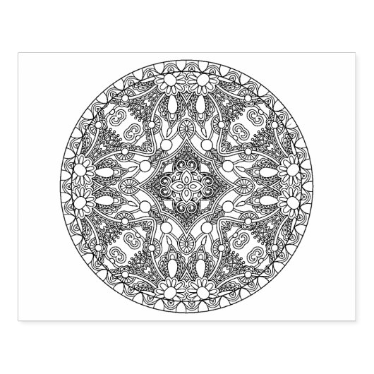 Zendala Design Rubberstempel (Afrduk)