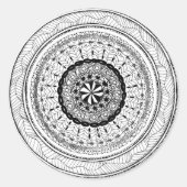 Zendala "Meer" ronde Sticker (Voorkant)