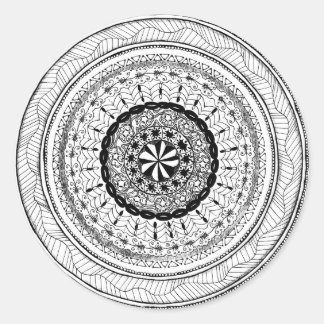 Zendala "Meer" ronde Sticker