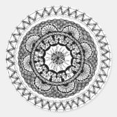 Zendala "Ona" ronde Sticker (Voorkant)