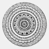 Zendala "Queste" Ronde Sticker (Voorkant)