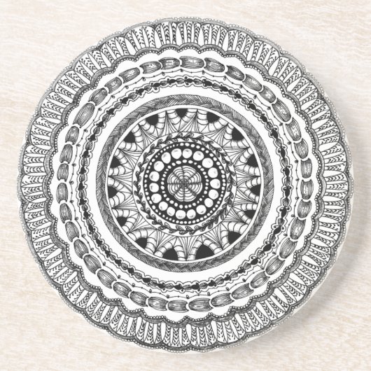 Zendala "Queste" Sandstone Drink Onderzetter (Voorkant)