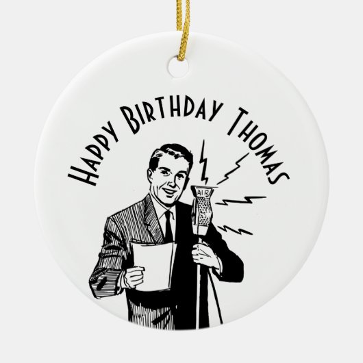  zenddag radiozender keramisch ornament (Voorkant)