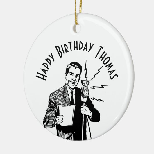  zenddag radiozender keramisch ornament (Links)