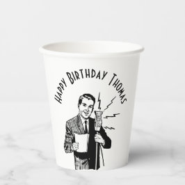 zenddag radiozender papieren bekers