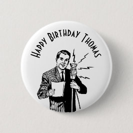 zenddag radiozender ronde button 5,7 cm