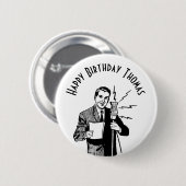  zenddag radiozender ronde button 5,7 cm (Voorkant /achterkant)