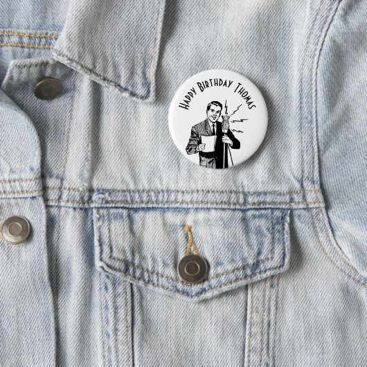 zenddag radiozender ronde button 5,7 cm (In situ)