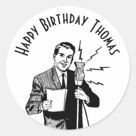 zenddag radiozender ronde sticker