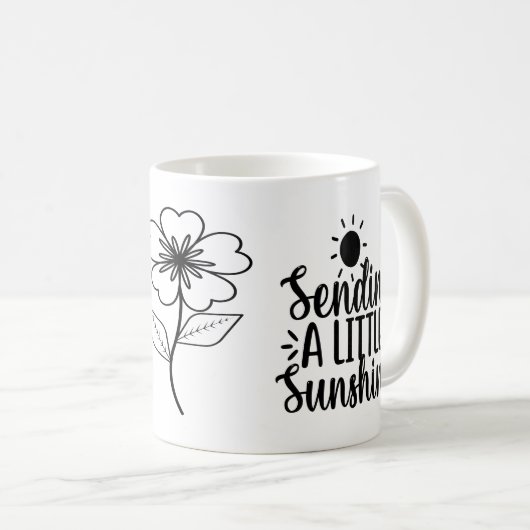 Zendend een weinig zonneschijn, Inspirerend Mok va (Voorkant rechts)